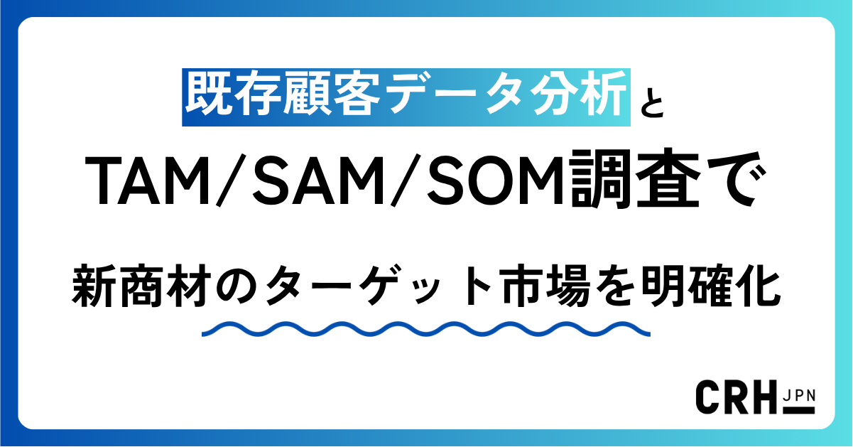 既存顧客データ分析とTAMSAMSOM調査で新商材のターゲット市場を明確化