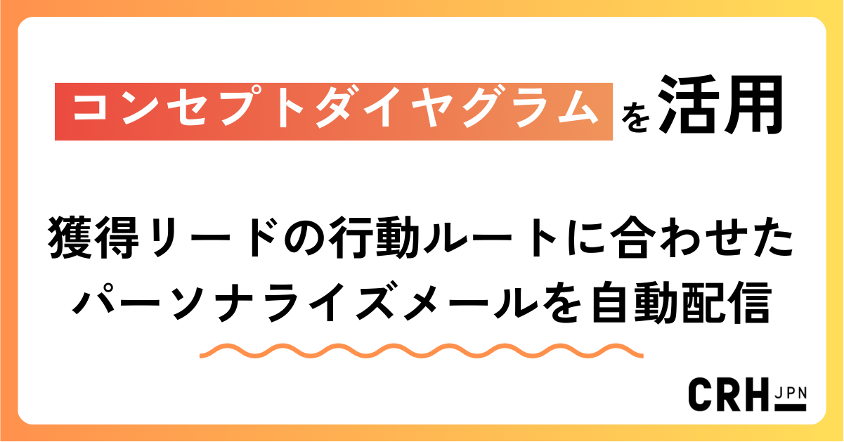 コンセプトダイヤグラムを活用！獲得リードの行動ルートに合わせたパーソナライズメールを自動配信
